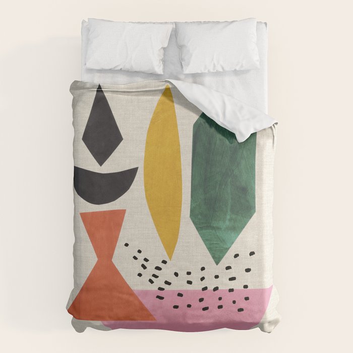 Yellow And Green Shards Duvet Cover Gallery Image 6