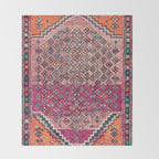 Traditional Moroccan Berber Artwork Design E17 Throw Blanket Gallery Image 2