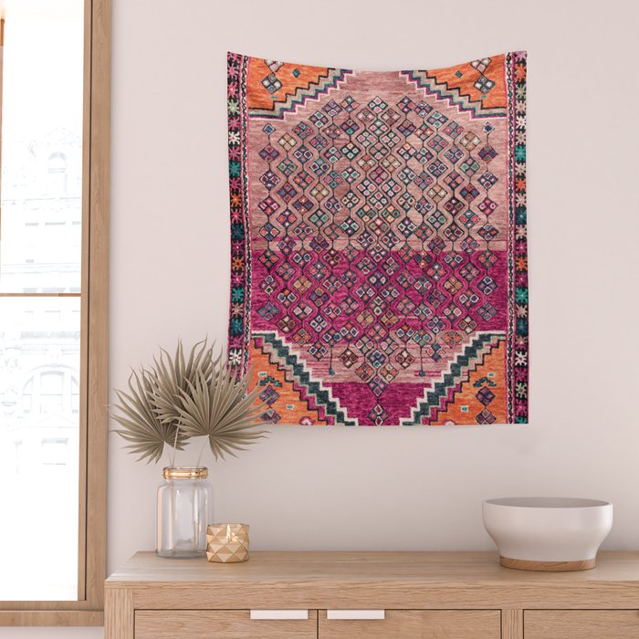 Traditional Moroccan Berber Artwork Design E17 Wall Tapestry Gallery Image 2