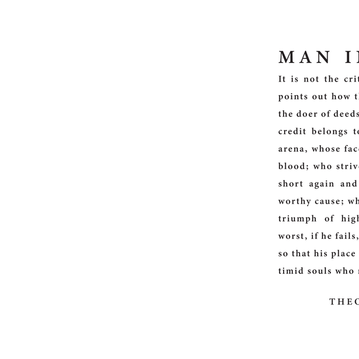 The Man In The Arena, Theodore Roosevelt Quote, Coffee Mug Gallery Image 2