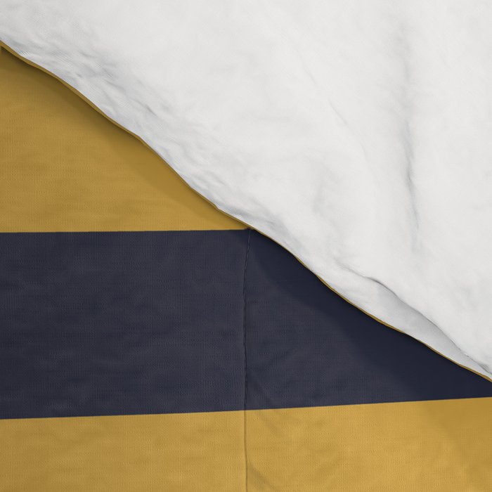 Stripes Abstract, Yellow, Teal, Navy Blue Comforter Gallery Image 4