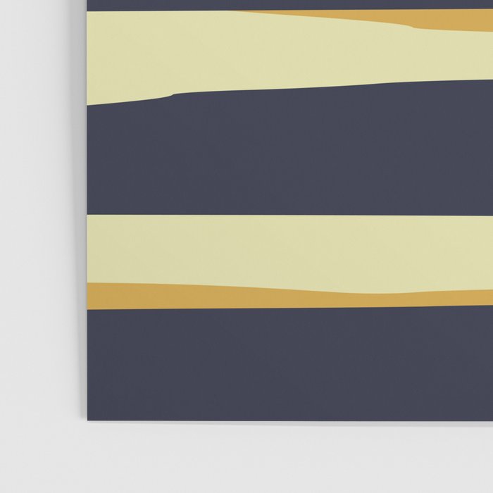 Stripes Abstract, Yellow, Teal, Navy Blue Poster Gallery Image 3