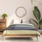 Stripes Abstract, Yellow, Teal, Navy Blue Comforter Gallery Image 3
