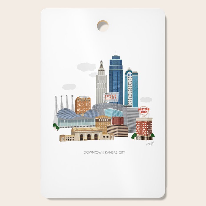 Kansas City Skyline Cutting Board Gallery Image 1