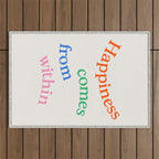 Happiness Comes From Within Outdoor Rug Gallery Image 1