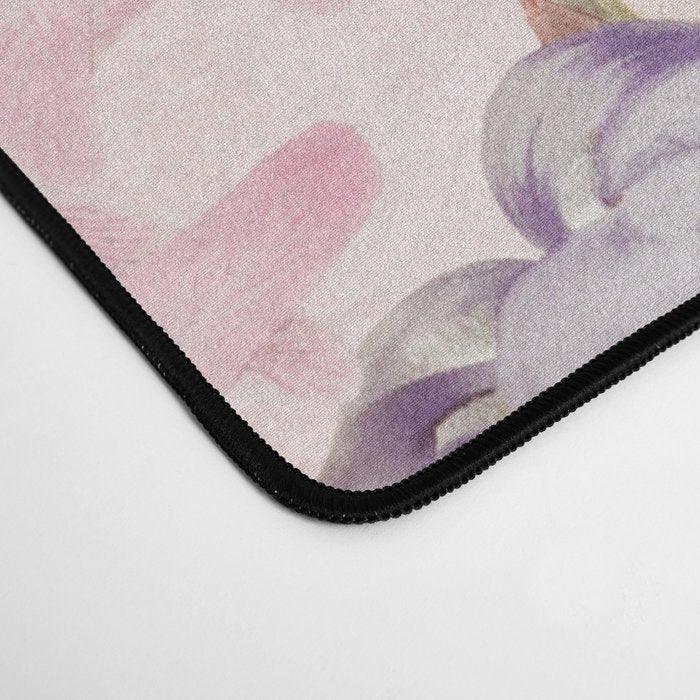 Vintage & Shabby Chic - Blush Tropical Hummingbird Flower Garden Desk Mat Gallery Image 4