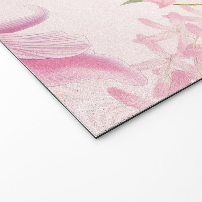 Vintage & Shabby Chic - Blush Tropical Hummingbird Flower Garden Welcome Mat Gallery Image 2