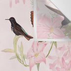 Vintage & Shabby Chic - Blush Tropical Hummingbird Flower Garden Wall Tapestry Gallery Image 3