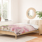 Vintage & Shabby Chic - Blush Tropical Hummingbird Flower Garden Duvet Cover Gallery Image 2