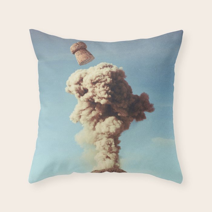 Volcanic Pop - Champagne Party Throw Pillow Gallery Image 6