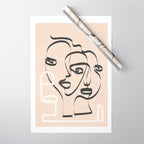 Abstract Minimal Line VIII Wrapping Paper Gallery Image 1