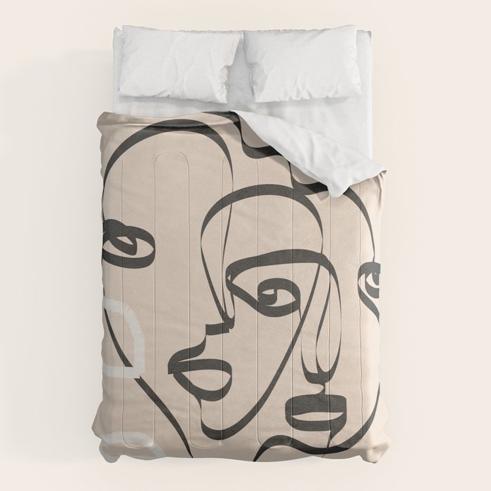 Abstract Minimal Line VIII Comforter Gallery Image 1