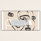 Abstract Minimal Line VIII Desk Mat Gallery Image 1