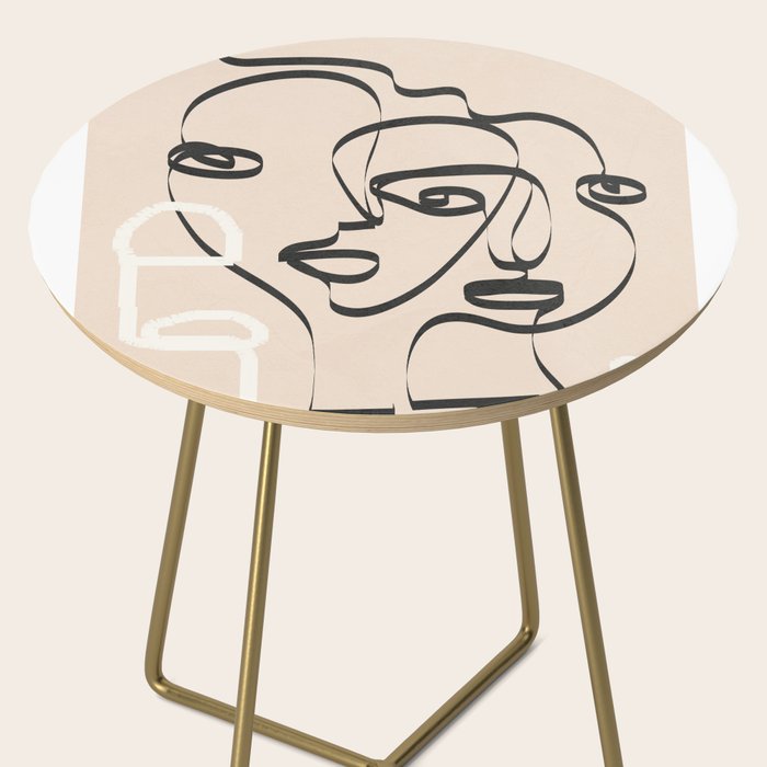 Abstract Minimal Line VIII Side Table Gallery Image 2