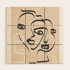 Abstract Minimal Line VIII Wood Wall Art Gallery Image 1