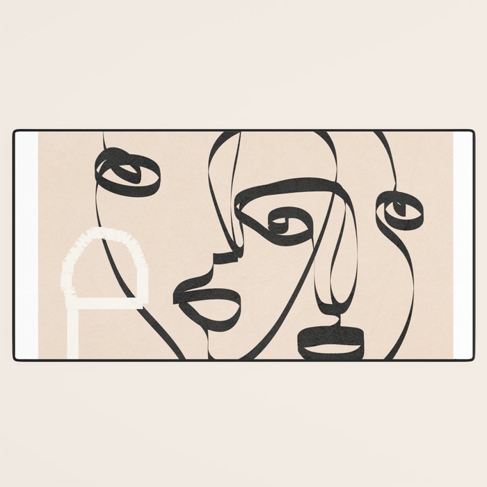 Abstract Minimal Line VIII Desk Mat Gallery Image 3