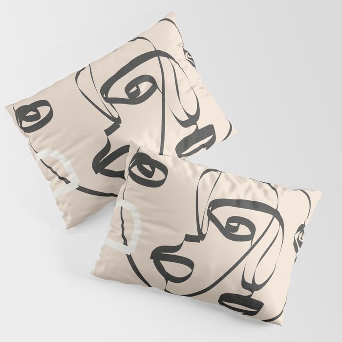 Abstract Minimal Line VIII Pillow Sham Gallery Image 3