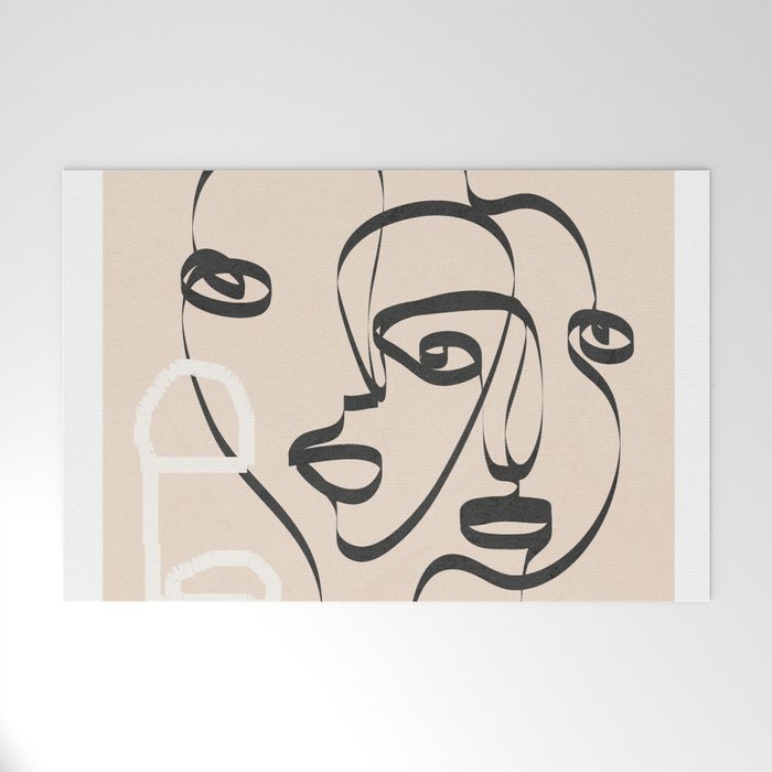 Abstract Minimal Line VIII Welcome Mat Gallery Image 1