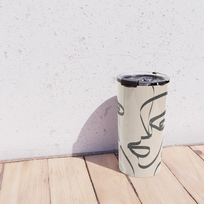 Abstract Minimal Line VIII Travel Mug Gallery Image 4