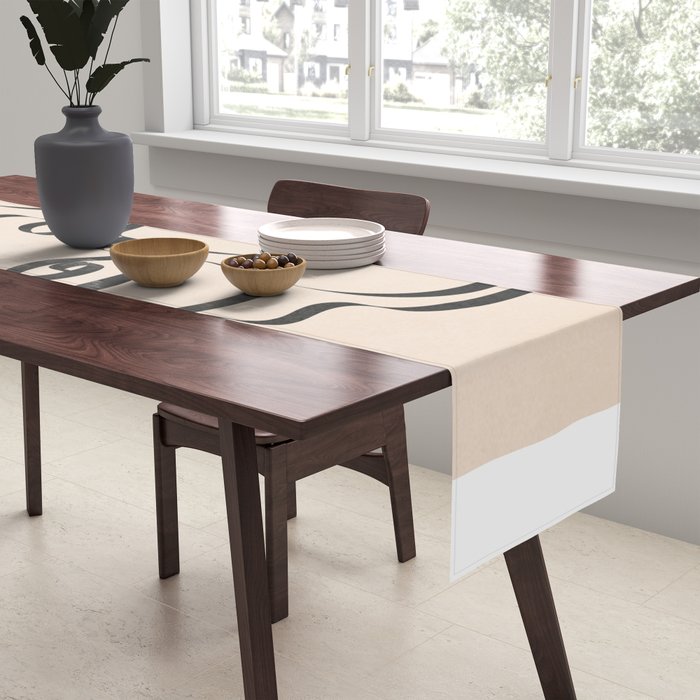 Abstract Minimal Line VIII Table Runner Gallery Image 2
