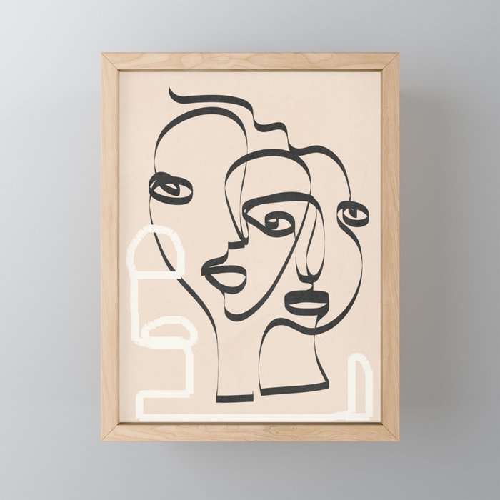 Abstract Minimal Line VIII Mini Art Print Gallery Image 1