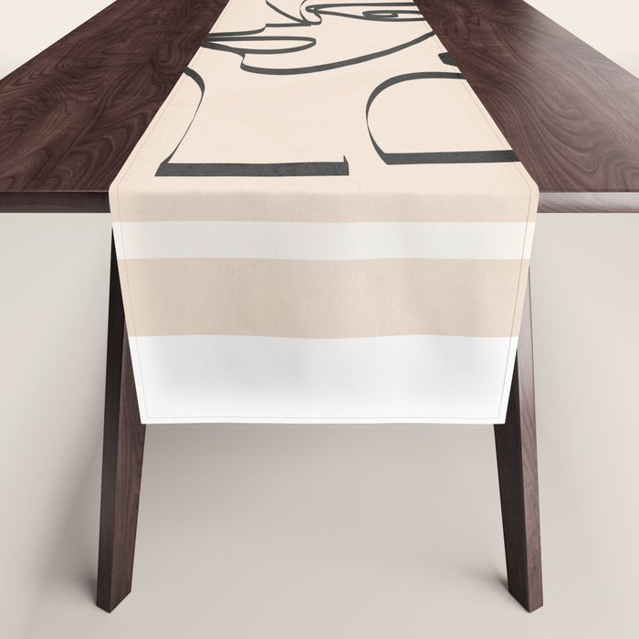 Abstract Minimal Line VIII Table Runner Gallery Image 1