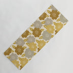 Warm Neutral Floral Pattern Yoga Mat Gallery Image 1