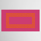Pink Greek Key Print Tablecloth Gallery Image 2