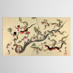Kawanabe Kyosai. Frogs triumphing over snakes Tablecloth Gallery Image 2