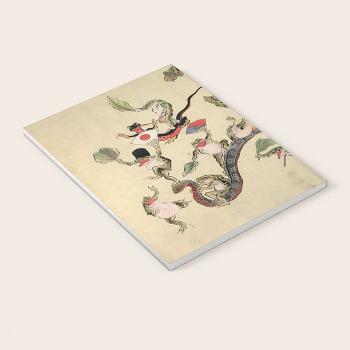 Kawanabe Kyosai. Frogs triumphing over snakes Notebook Gallery Image 3