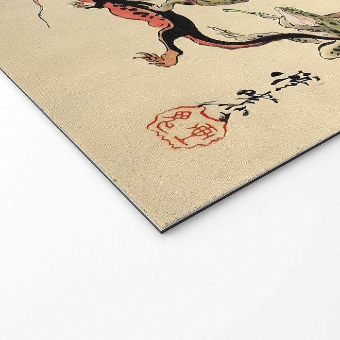 Kawanabe Kyosai. Frogs triumphing over snakes Welcome Mat Gallery Image 2