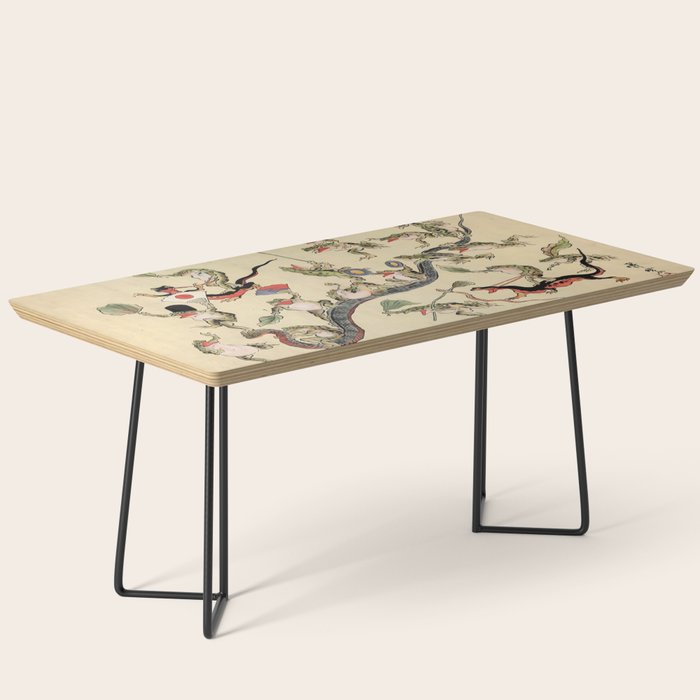 Kawanabe Kyosai. Frogs triumphing over snakes Coffee Table Gallery Image 1