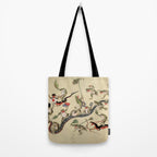 Kawanabe Kyosai. Frogs triumphing over snakes Tote Bag Gallery Image 2