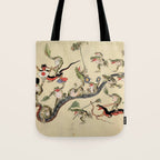 Kawanabe Kyosai. Frogs triumphing over snakes Tote Bag Gallery Image 1