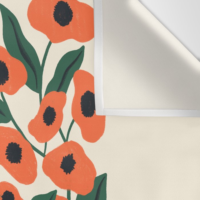 Red Poppy Garden 2 Wall Tapestry Gallery Image 3