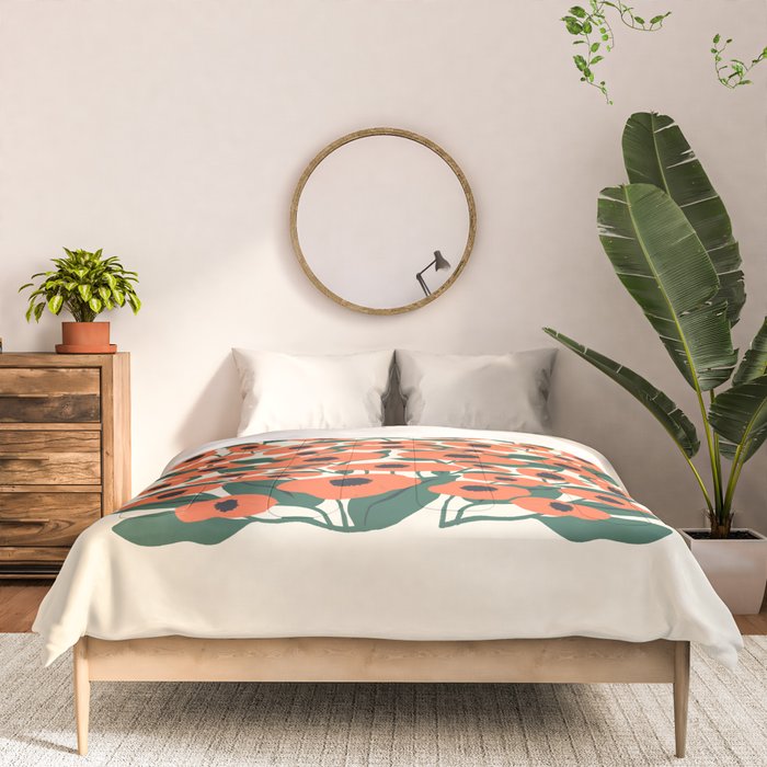 Red Poppy Garden 2 Comforter Gallery Image 3