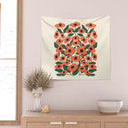 Red Poppy Garden 2 Wall Tapestry Gallery Image 2