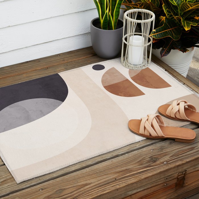 Modern Abstract Art 5 Outdoor Rug Gallery Image 2