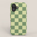 Pistachio Cream x Sea Glass Mixed Checker iPhone Case Gallery Image 1