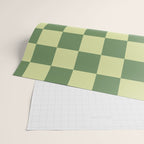 Pistachio Cream x Sea Glass Mixed Checker Wrapping Paper Gallery Image 2
