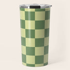 Pistachio Cream x Sea Glass Mixed Checker Travel Mug Gallery Image 1