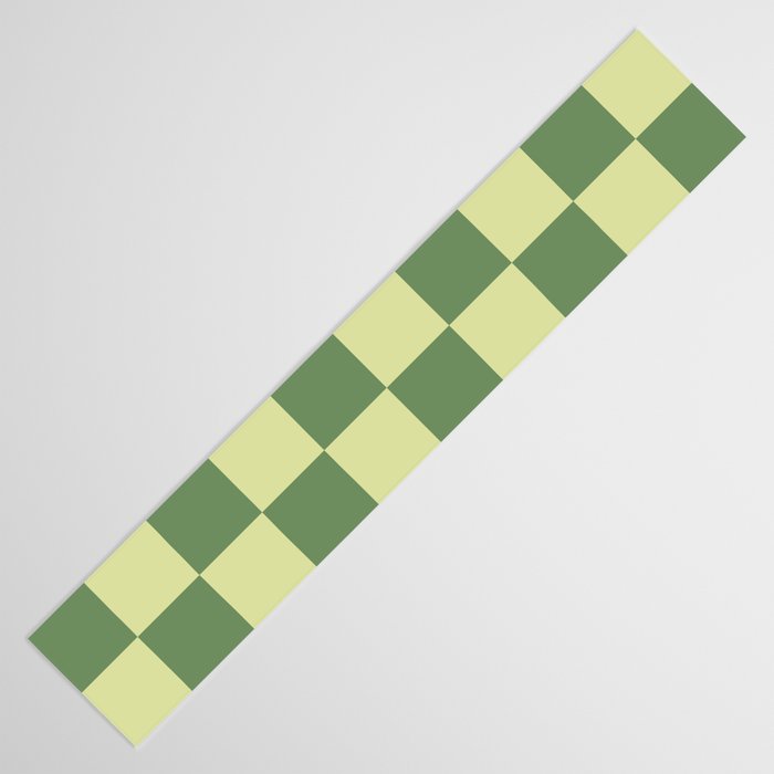 Pistachio Cream x Sea Glass Mixed Checker Table Runner Gallery Image 3