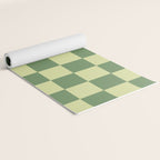 Pistachio Cream x Sea Glass Mixed Checker Yoga Mat Gallery Image 2