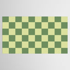 Pistachio Cream x Sea Glass Mixed Checker Tablecloth Gallery Image 2