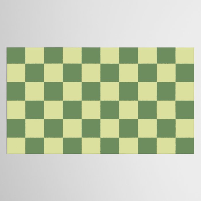 Pistachio Cream x Sea Glass Mixed Checker Tablecloth Gallery Image 2