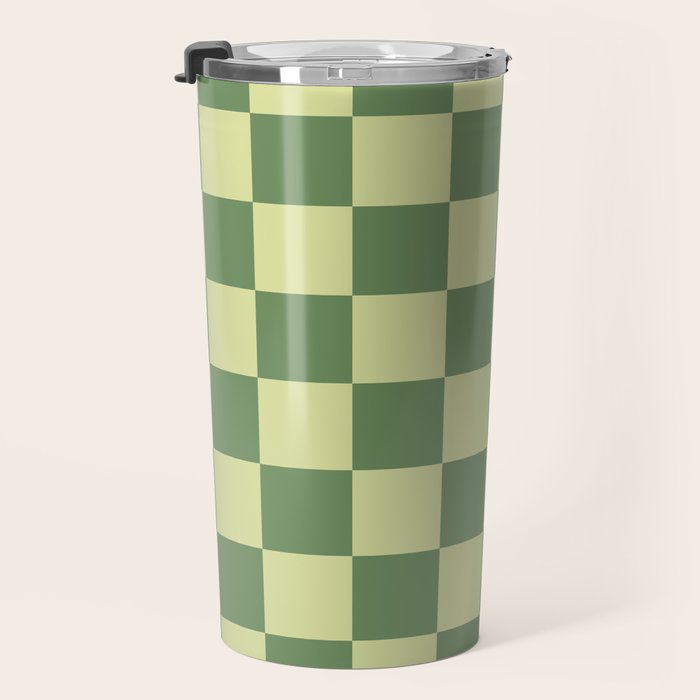 Pistachio Cream x Sea Glass Mixed Checker Travel Mug Gallery Image 3