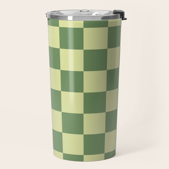 Pistachio Cream x Sea Glass Mixed Checker Travel Mug Gallery Image 2