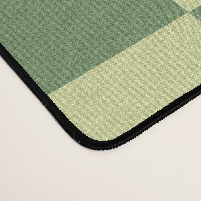 Pistachio Cream x Sea Glass Mixed Checker Desk Mat Gallery Image 4