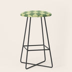 Pistachio Cream x Sea Glass Mixed Checker Stool Gallery Image 1
