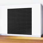 Black Grid White Lines| Black Aesthetic Wall Mural Gallery Image 2